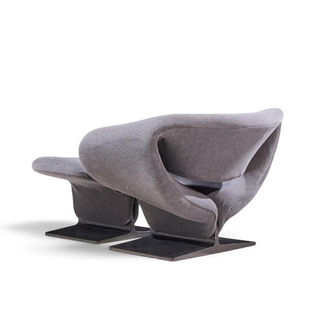 Mid 20th Century Pierre Paulin for Artifort Mid Century Ribbon Chair and Ottoman For Sale - Image 5 of 9