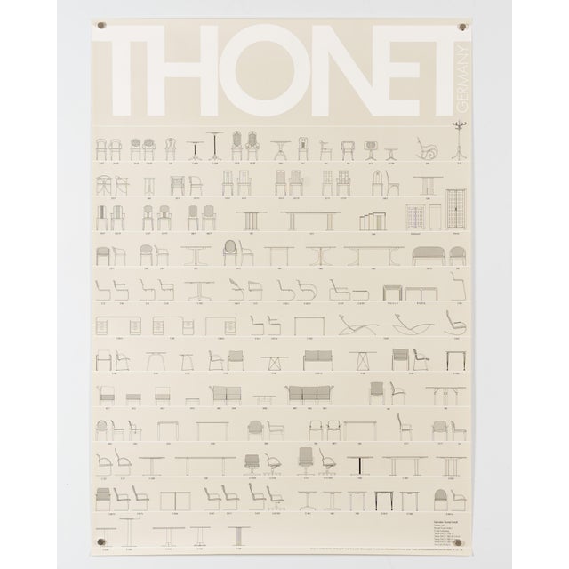 Modern Vintage Thonet Furniture Original Advertising Poster, 1989 For Sale - Image 3 of 9