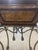 1990s 1990s Burl Wood & Wrought Iron Accent Chest With Faux Leather Drawer Front – Old World Mediterranean Style For Sale - Image 5 of 6