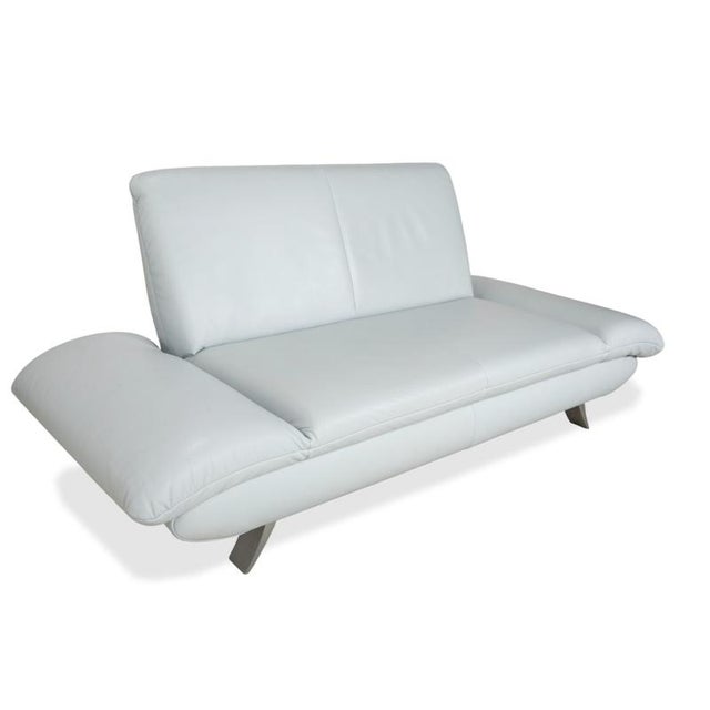 Animal Skin Rossini 2-Seater Sofa and Armchair in Light Blue Fabric from Koinor, Set of 2 For Sale - Image 7 of 18