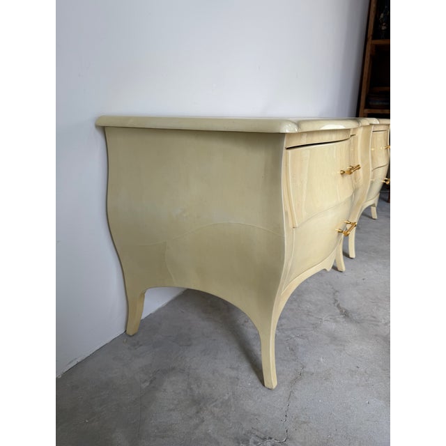 Vintage Jimeco Ltda Colombian Goat Skin Lacquer Nightstands – A Pair For Sale - Image 13 of 16