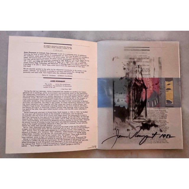 American 1982 Original Signed James Rosenquist Velum Print and Exhibition Catalog For Sale - Image 3 of 12