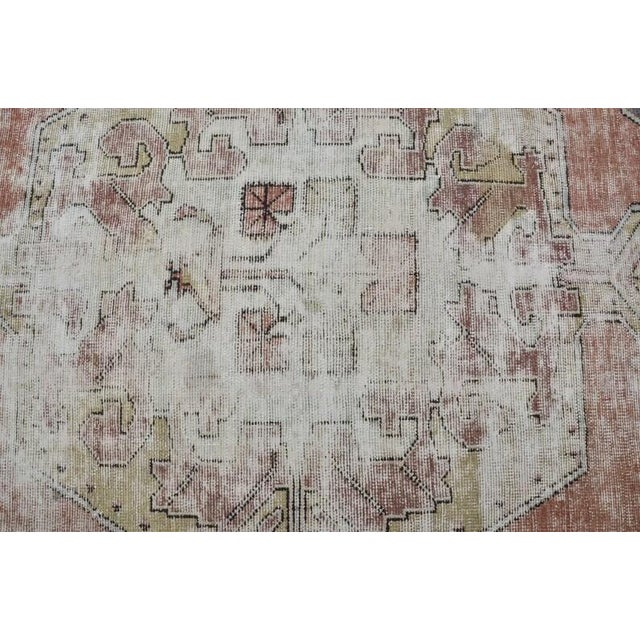 Vintage Oushak Handknotted Floral Carpet For Sale - Image 10 of 10