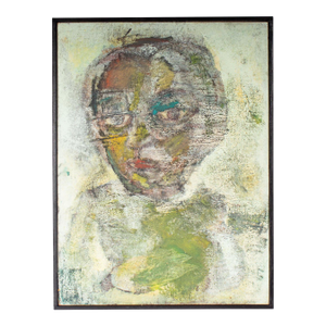 1950s Mixed Media on Board Portrait Painting by Barbara Rogers Houseworth