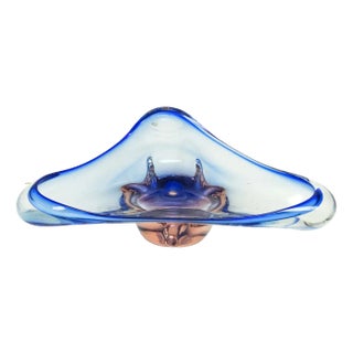 Czechoslovakian Fruit Bowl by J. Hospodek for Chribska Sklara, 1960s For Sale