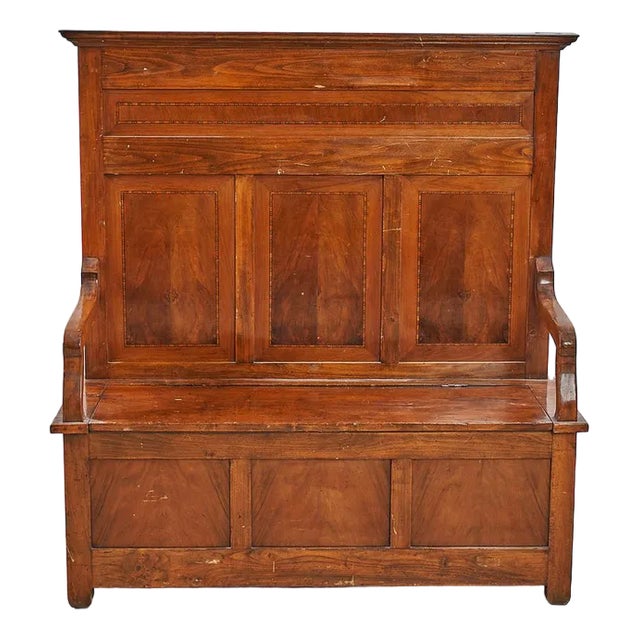 Walnut Bench, Early 1900s For Sale