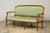 Celadon 18th Century French Louis XVI Walnut Settee With Celadon Velvet For Sale - Image 8 of 18