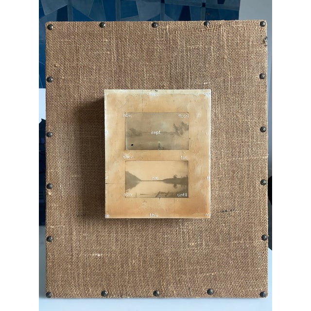 Tan Rachel Denny Collage Painting Photographic Mixed Media Art Piece, 2003 For Sale - Image 8 of 18