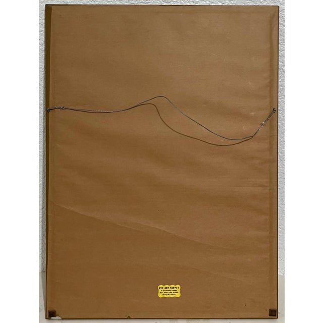 Eugene Abeshaus, Jewish Shtetl Shabbat Candles Russian Judaica Etching w Hand Watercolor Painting, c.1970's For Sale In Miami - Image 6 of 6