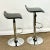 Metal 1990s Vintage Modern Contemporary Italian Style Leather & Chrome Barstools - A Pair For Sale - Image 7 of 9