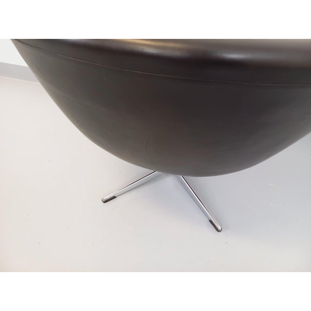 Vintage Scandinavian Swivel Chair in Imitation Leather and Chrome, 1970s For Sale - Image 13 of 16