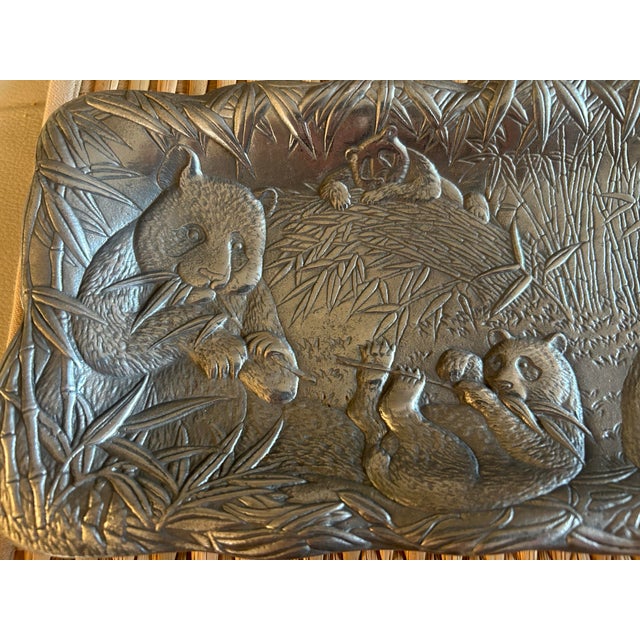 Chrome Arthur Court Bear Platter 19” – Cast Aluminum Wildlife Serving Tray – Lodge Cabin Decor – Mint Condition For Sale - Image 8 of 9