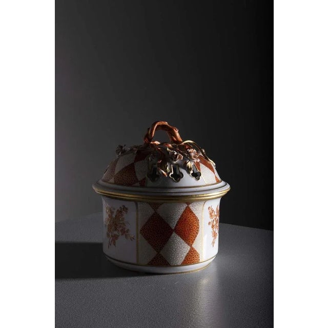 Red Hand-Painted Porcelain Biscuit Jar from Sèvres, 1900s For Sale - Image 8 of 10