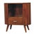 Mid-Century Modern Chestnut Mango Wood Cabinet With Drawer and Open Shelf For Sale - Image 3 of 8