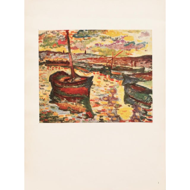Ruby Red 1943 After Georges Braque "The Boats", First Edition Parisian Offset Lithograph For Sale - Image 8 of 8