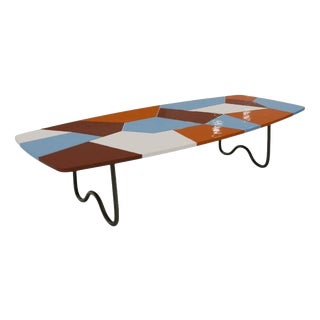 Malone Coffee Table in Ceramic with Plywood and Metal by Popus Editions For Sale