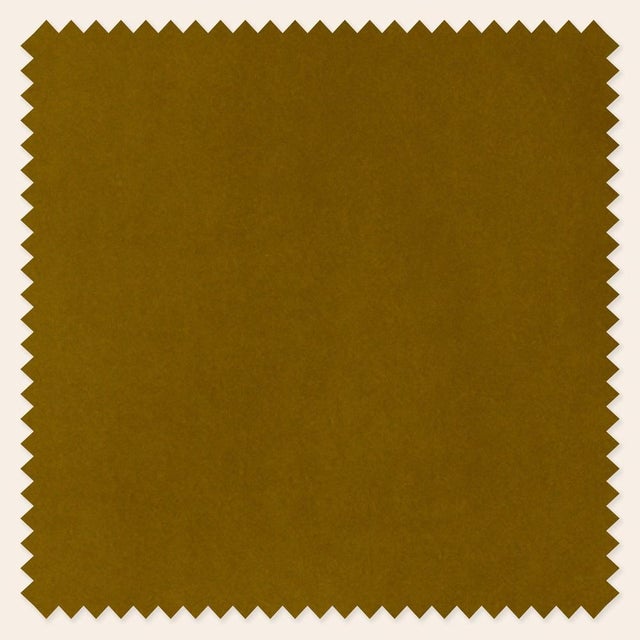 Textile Turmeric Velvet Piero Ottoman by Ceraudo For Sale - Image 7 of 8