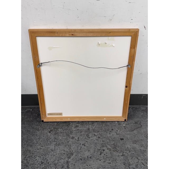 Textile Circa 2001 Albert E. Smith Custom Framed Abstract Painting For Sale - Image 7 of 12