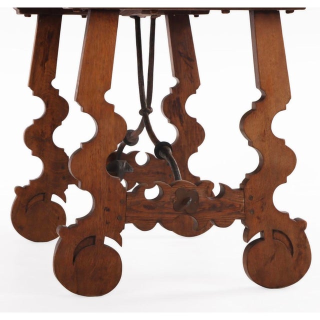 1940s 1940s French / Spanish Oak Table For Sale - Image 5 of 5