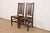 Mission Gustav Stickley Antique Mission Oak Arts & Crafts H-Back Dining Chairs With Leather Seats, Pair For Sale - Image 3 of 12