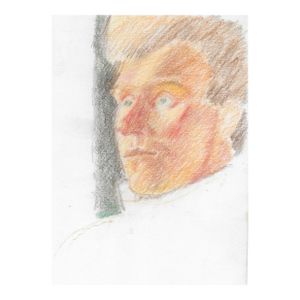 1980s Peter Reid Pastel Portrait of a Man