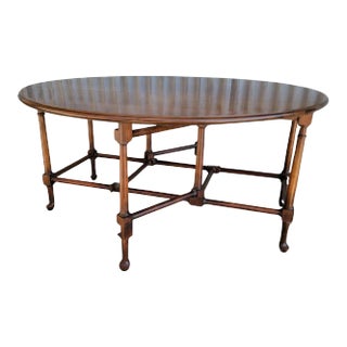 Baker Furniture Queen Anne Style Drop Leaf Coffee Table For Sale