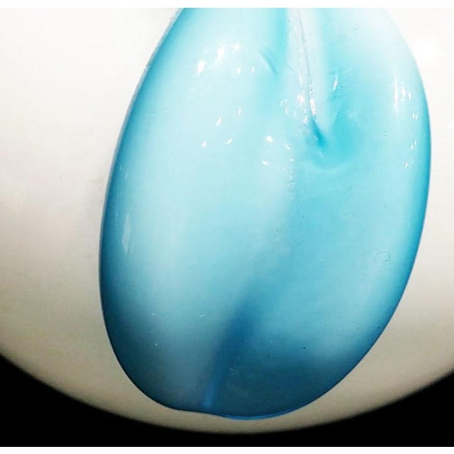 Mid-Century Modern Murano Italian White Sky Art Glass Pear & Apple - Decor - Paperweights For Sale - Image 3 of 4