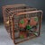 Art Deco Antique Rosewood Birdcage With Gemstone Inlay and Porcelain Feeders For Sale - Image 3 of 9
