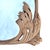 Late 20th Century Vintage Carved Wood Ginkgo Motif Mirror For Sale - Image 5 of 8