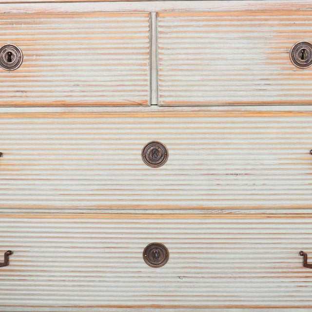 Swedish Fluted Drawer Front Commode For Sale - Image 6 of 11