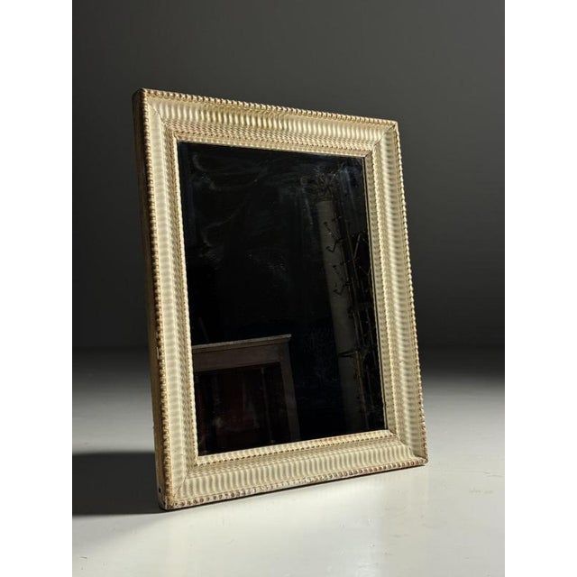 French Mirror in Ribbed White Frame, 1890s For Sale - Image 13 of 13