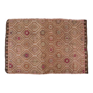 Geometric Wool Tribal Area Kilim For Sale