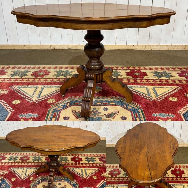 Louis Philippe style walnut side table, late 19th century - L=116m W=70cm H=75cm