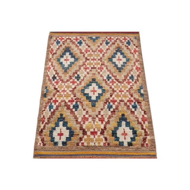 Tribal Rug & Kilim’s Moroccan Style Rug With Diamond Geometric Patterns For Sale - Image 3 of 7