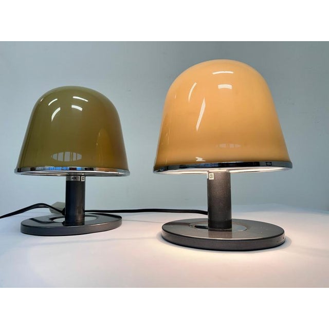 Plastic Mid-Century Modern Table Lamps by Franco Bresciani, 1970s, Set of 2 For Sale - Image 7 of 9
