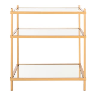3 Tier Accent Table in Gold For Sale