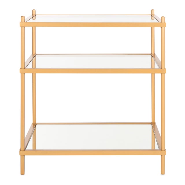 3 Tier Accent Table in Gold For Sale