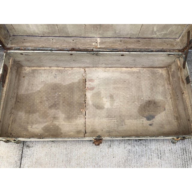 Antique C a Taylor Trunk Works Steamer Trunk For Sale - Image 10 of 15