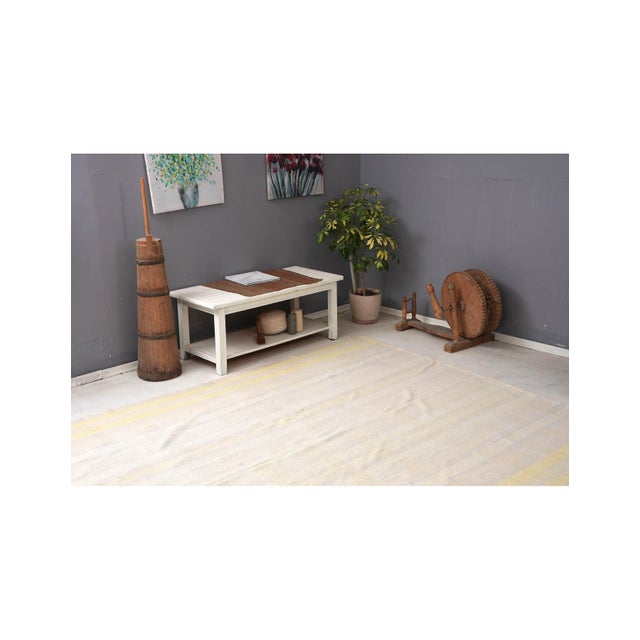 Vintage Modern Turkish Cotton Kilim - 7`7″ X 9`4″ For Sale In Los Angeles - Image 6 of 6