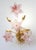 1980s 1970s Murano Wall Light Pink Flowers - Set of 2 For Sale - Image 5 of 15