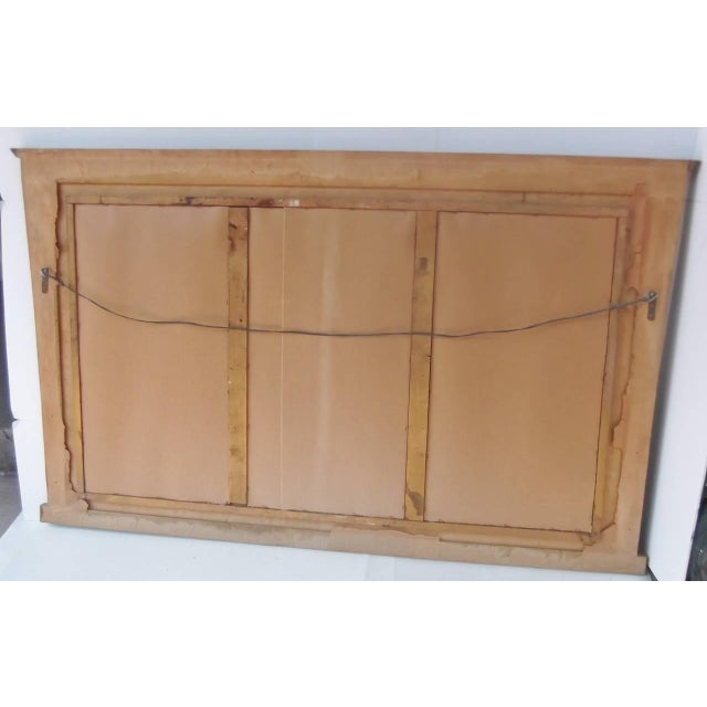 Gold Midcentury Italian Triple Landscape Mirror For Sale - Image 8 of 11