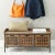 3 Drawer Wooden Storage Bench, Oak For Sale - Image 4 of 5