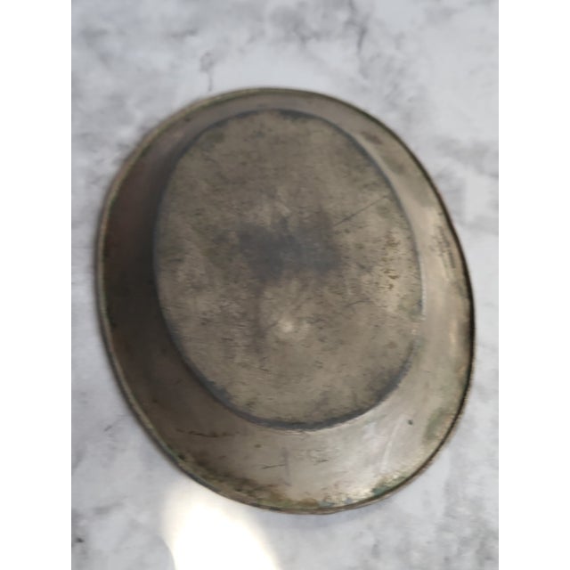 Antique Pewter Etched Art Nouveau Catchall For Sale - Image 9 of 9