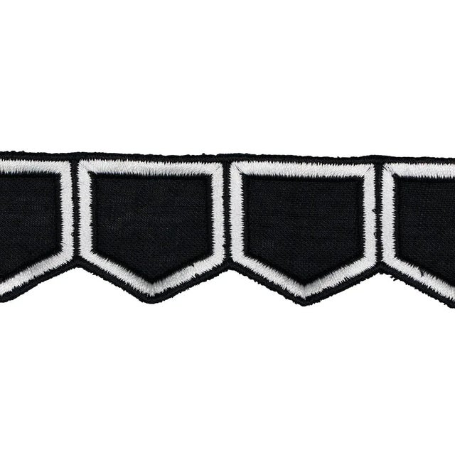 Not Yet Made - Made To Order Sample - Schumacher X David Kaihoi Honeycomb Trim in Black For Sale - Image 5 of 5