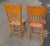 beautifully carved pressed back dining chairs in overall good vintage condition. Each seat is is constructed from selected...