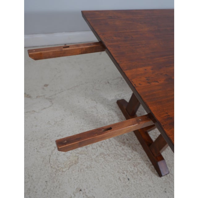 Nichols & Stone by Stickley Trestle Dining Room Table For Sale - Image 11 of 18
