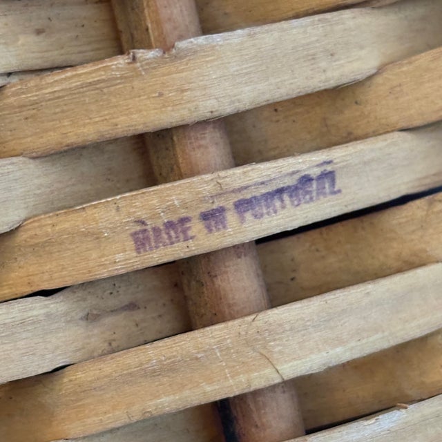 Rustic European Mid-20th Century Mediterranean-Style Open Weave Serving Basket, Portugal For Sale - Image 3 of 12