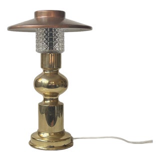 Scandinavian Modern Copper and Glass Table Lamp by Abo Randers, 1970s For Sale