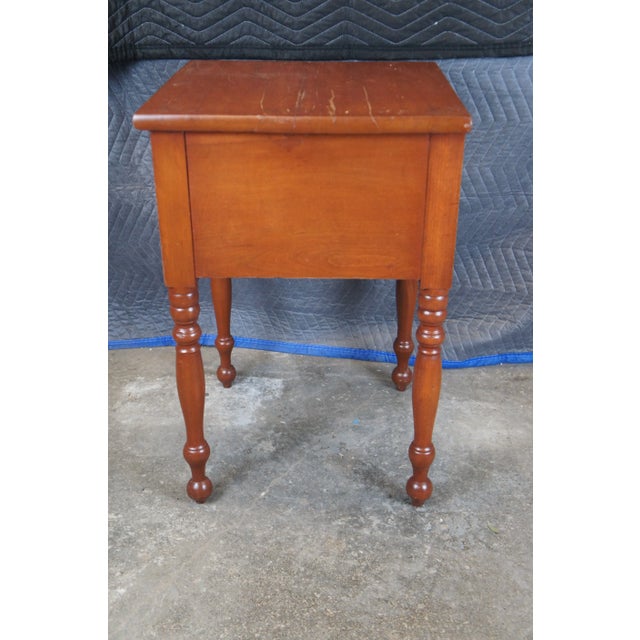 Antique 19th Century Early American Primitive Cherry Accent Table Nightstand For Sale - Image 12 of 12
