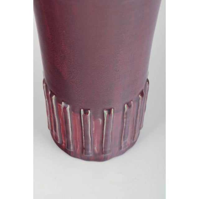 Very Large Stoneware Vase with Oxblood Glaze by Thorkild Olsen for Royal Copenhagen, 1933 For Sale - Image 3 of 5